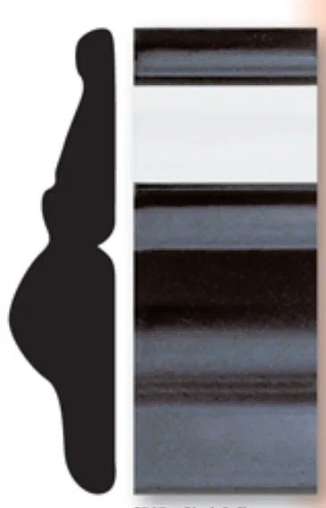 FD97-02-20 – TRIM-GUARD Side Molding, Direct-Fit Black/ Chrome 20 Foot Length x 2-3/8 Inch Width